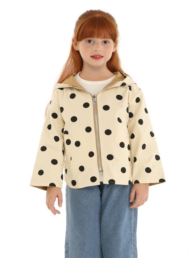 Mud Kingdom Baby Girls Reversable Jacket with Hood Cute Dots Outerwear Pink 6-9 Months - Image 2