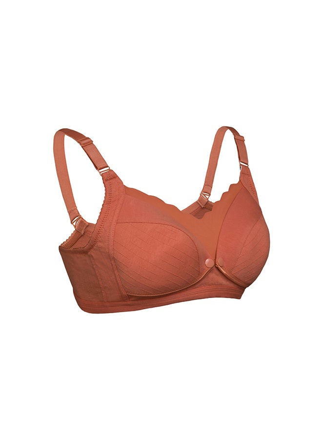 Okus Comfy Cotton Seamless Nursing Bra Orange 38  - Image 4
