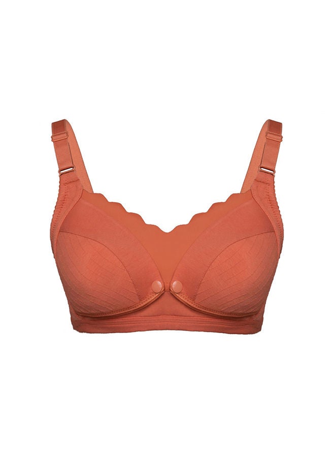 Okus Comfy Cotton Seamless Nursing Bra Orange 38  - Image 1
