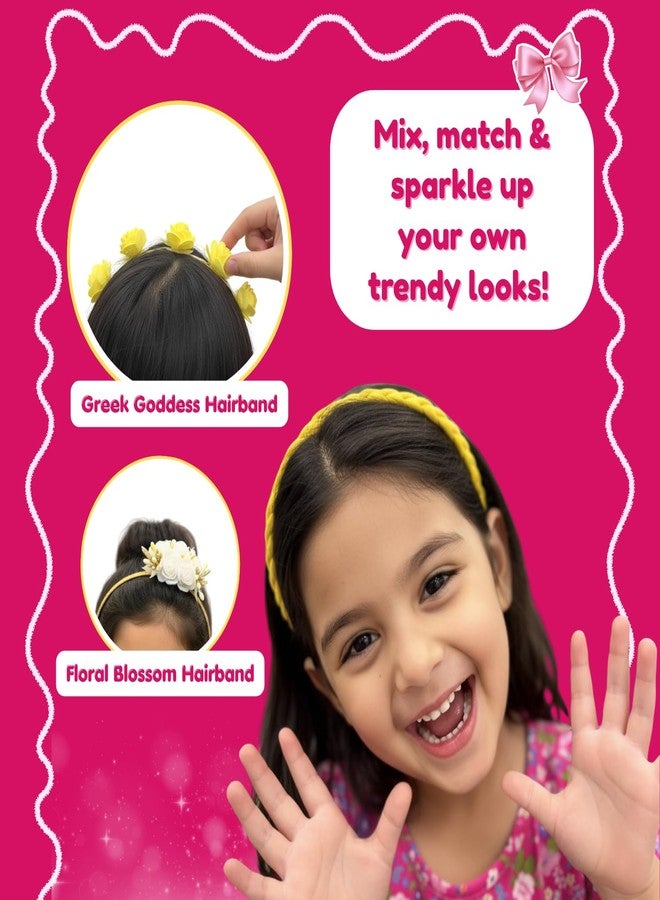 CocoMoco Kids Make Your Own Hairbands DIY Art and Craft Kit for Girls, Make 10 Hair bands Activity Kit, Birthday Return Gifts for Girls Ages 5 to 7 years, 6 to12 years (Pack of 5) - Image 4