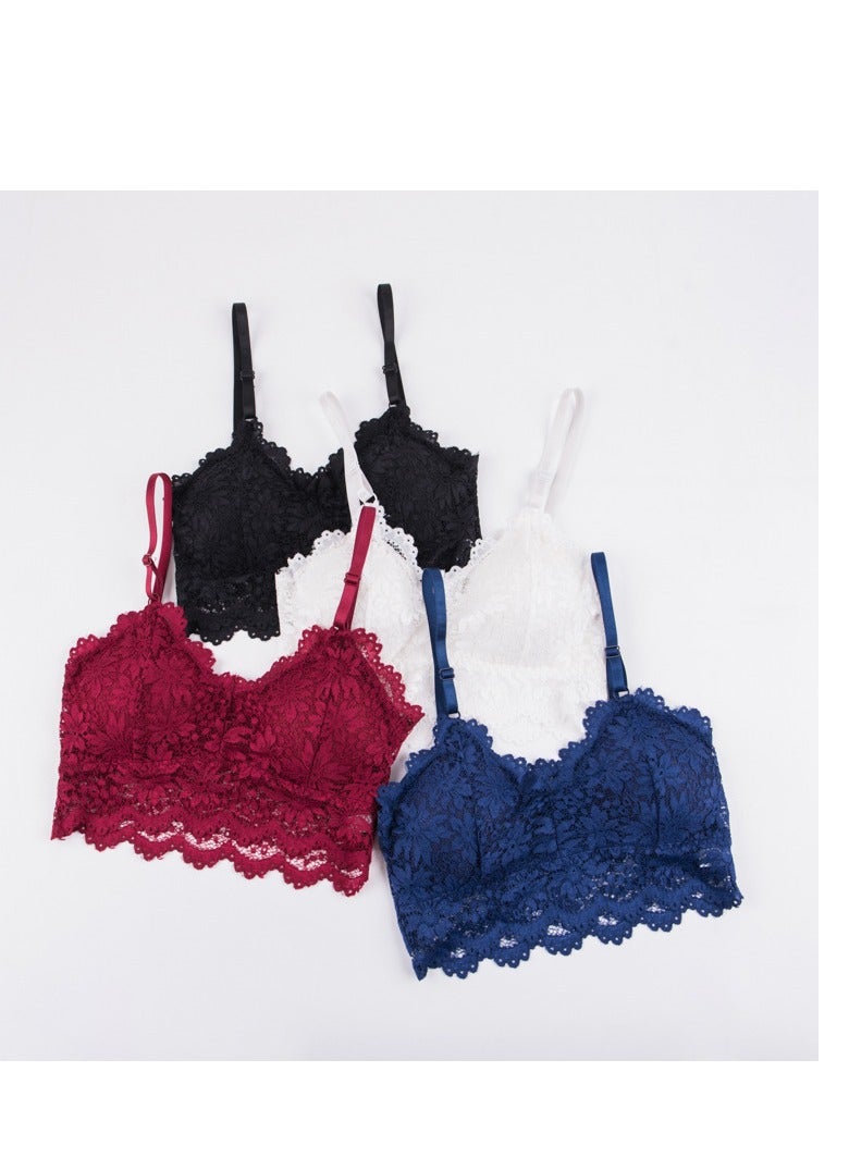 Women Floral Lace   Seamless Stretchy Chest Bras .  - Image 2