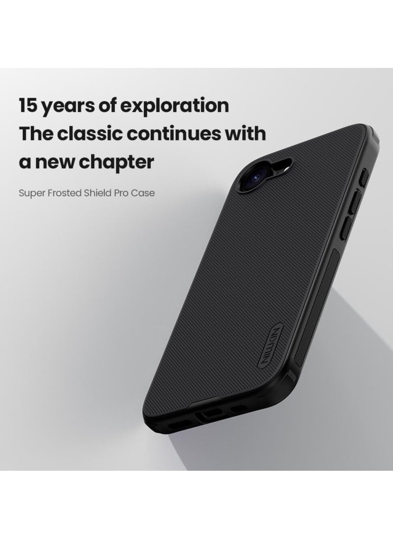 Nillkin Iphone 16e Case Super Frosted Shield Pro Matte PC Hard Back Cover Anti-scratch Protection Slim Design Iphone 16e 5G 2025 Black  - Image 2