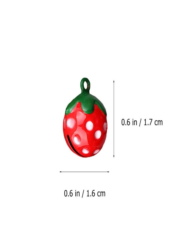 Baluue Pet Collar Bell Set - Strawberry Shape Dog Cartoon Pendant Jingle Bells Pet Tracker Necklace Decoration for Dog Cat, 10Pcs - Image 2
