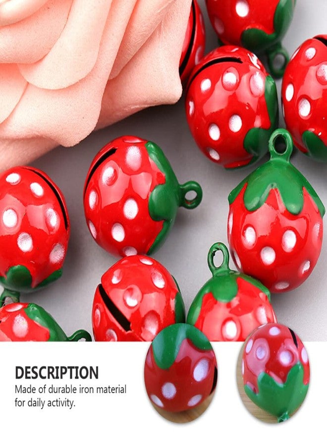 Baluue Pet Collar Bell Set - Strawberry Shape Dog Cartoon Pendant Jingle Bells Pet Tracker Necklace Decoration for Dog Cat, 10Pcs - Image 5