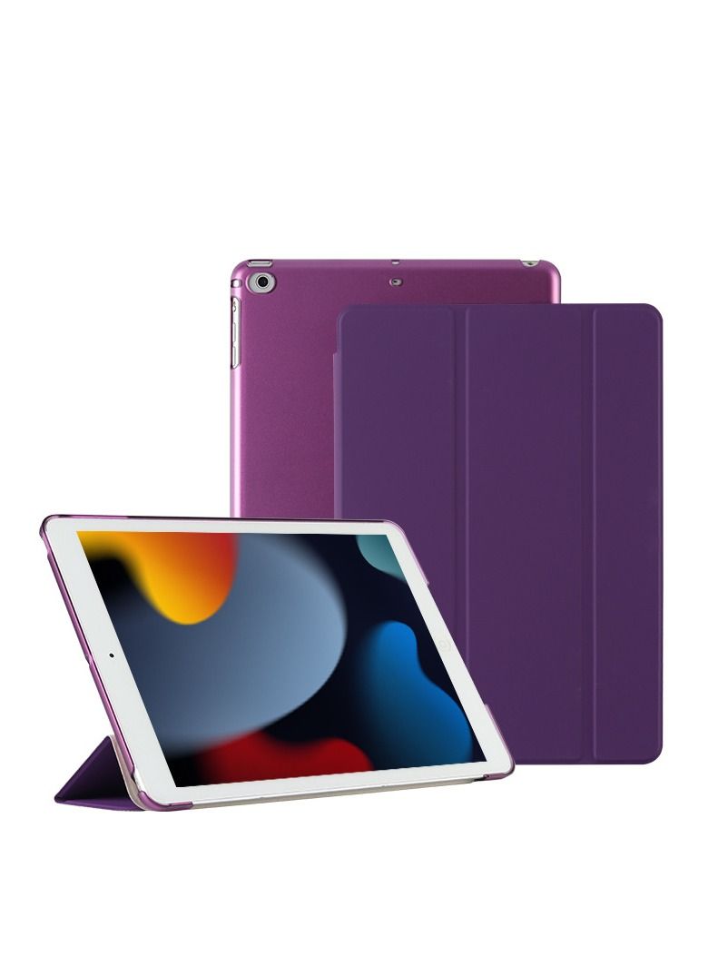 Loquat Protective Tri-Fold Case Cover For iPad purple