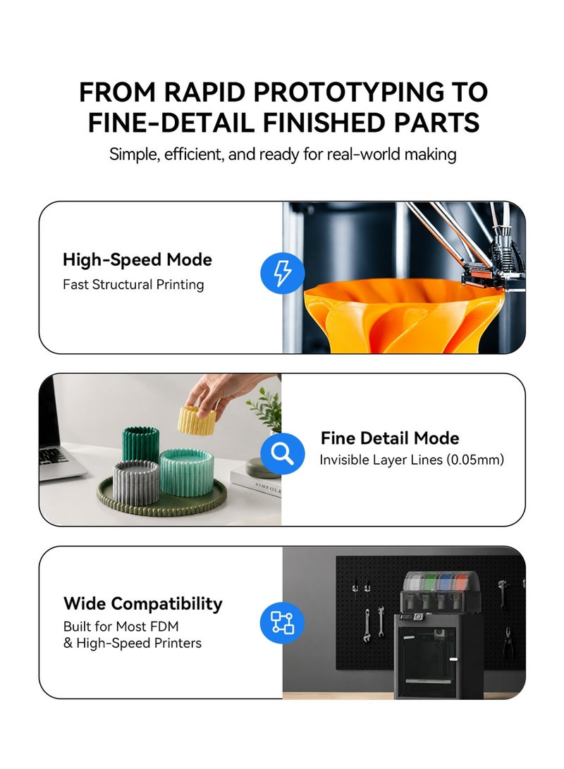 Cai Lab PLA+ Filament 1.75mm, Special Silk in Color, CaiLab Multicolor 3D Printing Filament, ±0.02mm Accuracy, Tough & Tangle Free, Low Warping, for Most FDM 3D Printer, 1KG (Red) - Image 3