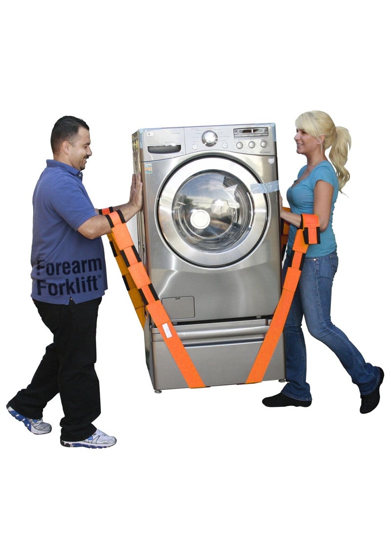 Mobile Shoulder Strap, 2-Person Lifting And Moving System, Thick Cushion, Adjustable Lifting Shoulder Strap, Safe And Easy To Move Furniture And Appliances Mattress, Heavy Weight Up To 660 Pounds (Orange) - Image 1