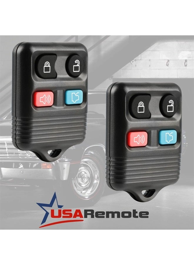 USARemote جهاز تحكم عن بعد لفتح السيارة بدون مفتاح يناسب فورد، لينكولن، ميركوري، مازدا مع مفتاح الإشعال (CWTWB1U331 GQ43VT11T CWTWB1U345 4-btn)، مجموعة من 2 - Image 2