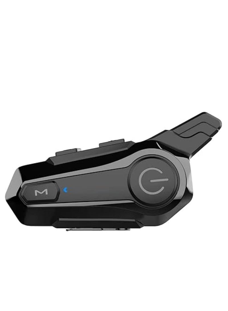 Motorcycle Headset Helmet Intercom Headset with CVC Noise Cancellation Stereo Music IPX6 Waterproof for Full face Helmet