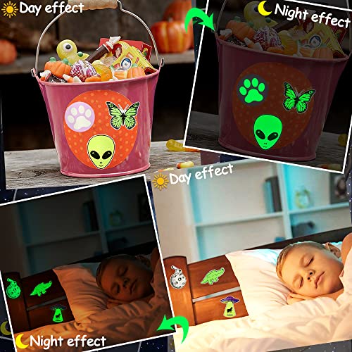 QTL Glow in The Dark Wall Stickers for Kids Glowing Party Supplies Waterproof Vinyl Stickers for Water Bottle Laptop 20Pcs - Image 2