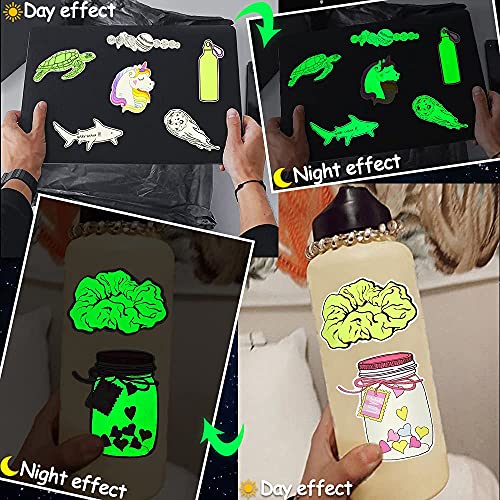 QTL Glow in The Dark Wall Stickers for Kids Glowing Party Supplies Waterproof Vinyl Stickers for Water Bottle Laptop 20Pcs - Image 3
