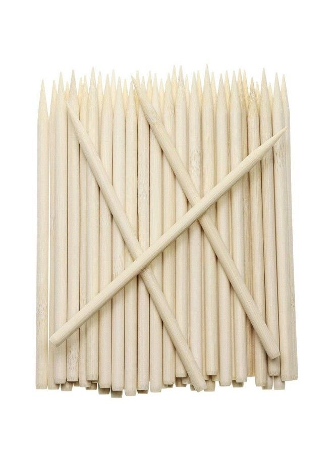 PENTA ANGEL - 5.5 Inch Thick Bamboo Sticks For Cotton Candy Caramel Apple Natural Birch Wooden Corn Dog Cob Hotdog Sticks Sausage Meat Skewers For Cheesecake Cakepop Lollipops Fruit 50Pcs - Image 1