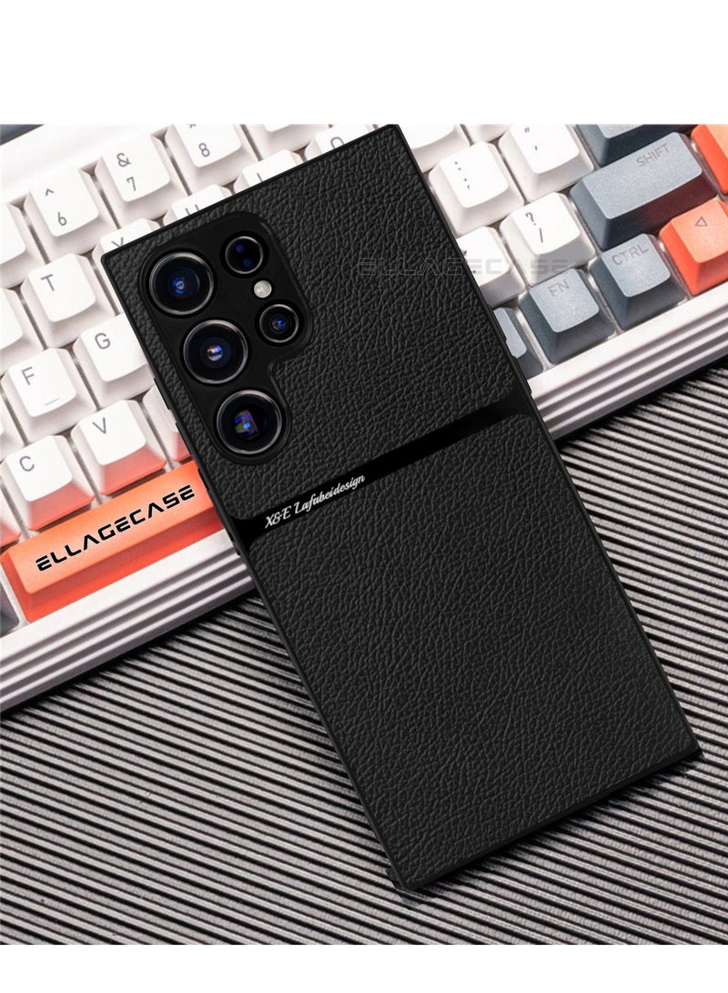 ELLAGECASE حافظة درجة الأعمال لهاتف سامسونج جالاكسي S23 ألترا، رقيقة جداً، مع لوحة مغناطيسية مدمجة، شحن لاسلكي، مقاومة للصدمات، حماية كاملة لعدسة الكاميرا - Image 4