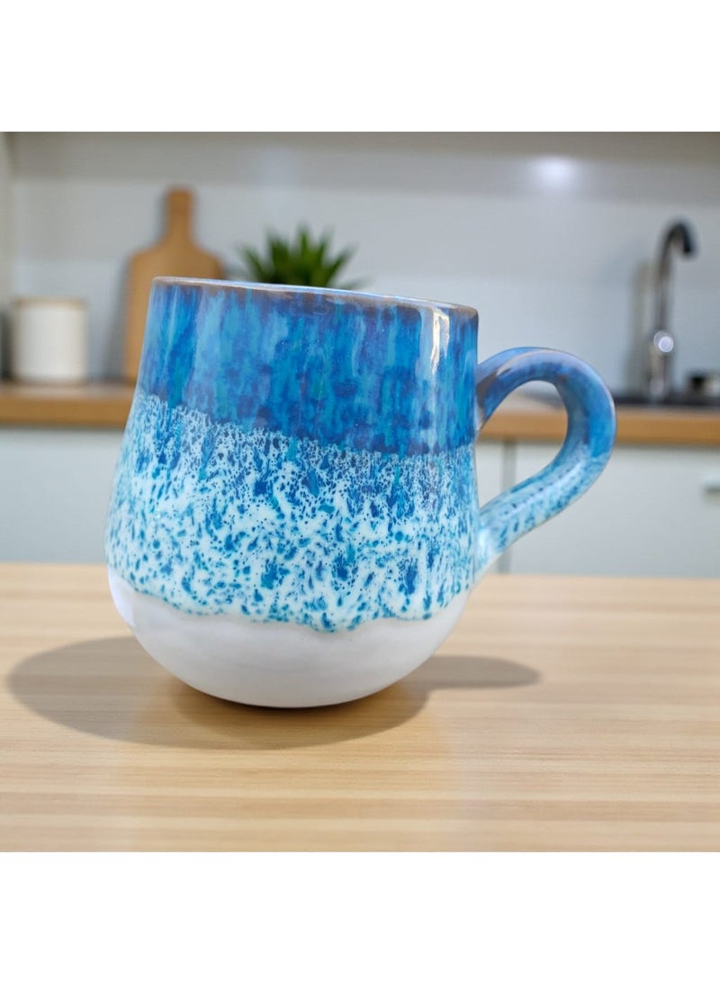 كلور زون بوتري كوب 200 ملي بشكل مميز ، آمن للاستخدام في الميكروويف، مصنوع يدويًا من الفخار - Image 2