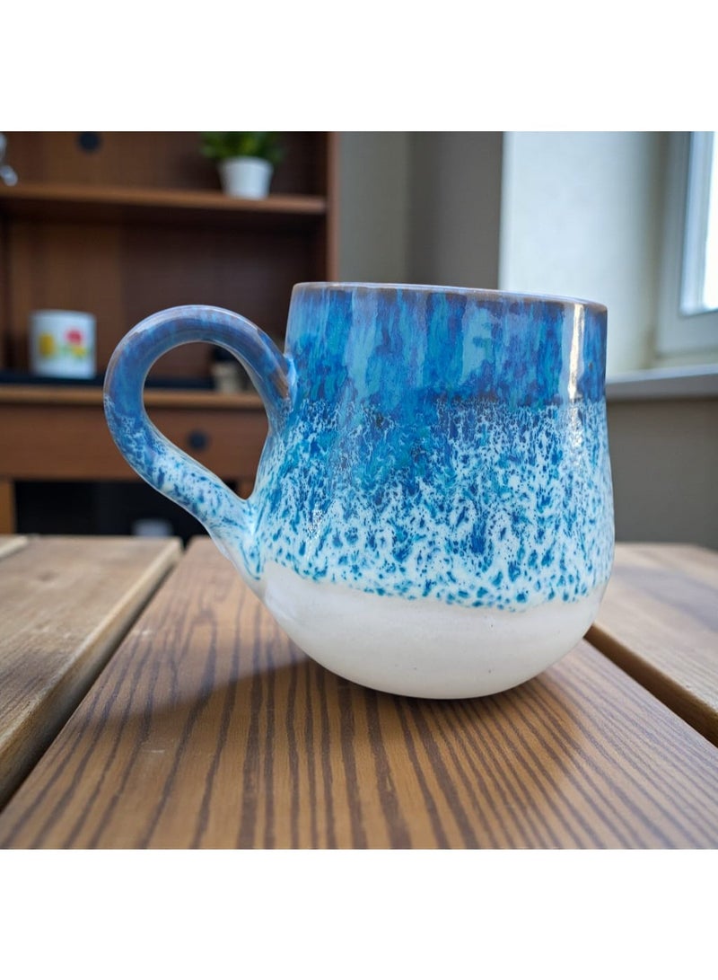 كلور زون بوتري كوب 200 ملي بشكل مميز ، آمن للاستخدام في الميكروويف، مصنوع يدويًا من الفخار - Image 3