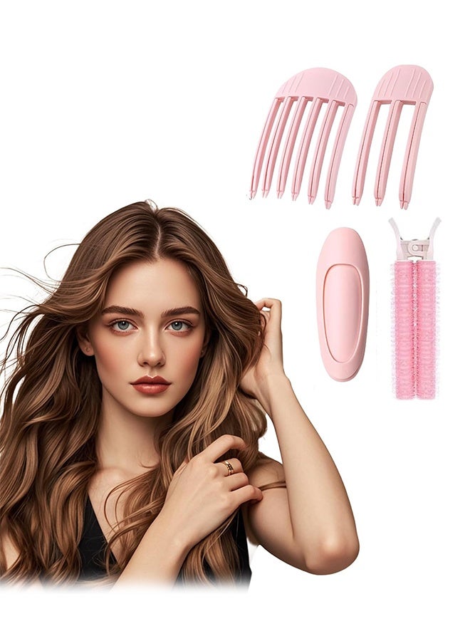 Lemon 4PCS Hair Volume Clip, Volumizing Hair Comb Root Clips for Curly, Volume Clips for Roots at the Top, Root Lifting Fluffy Comb Clip Volumizer Tool (Pink  - Image 1