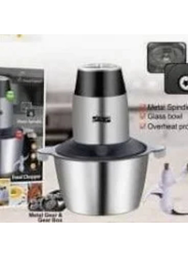 Vegetable and meat chopper and slicer 1.7 L metal bowl 300W KM4021 DSP 2-speed control, safety lock and powerful grinding capacity, quickly mix vegetables, fruits and meat, to meet the needs of families Four-slice stainless steel blades Stainless steel shaft Full copper motor 6325 Color Silver
