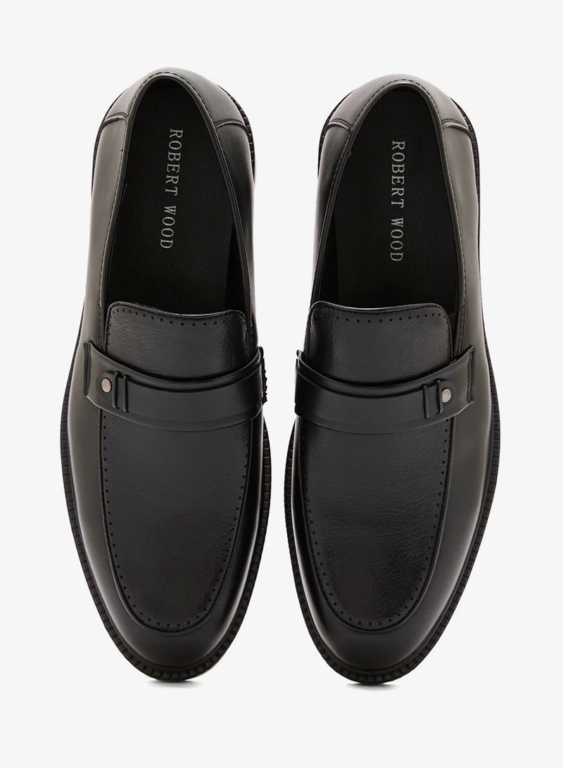 Robert Wood  Metal Trim Penny Loafers for Men | Best Price UAE