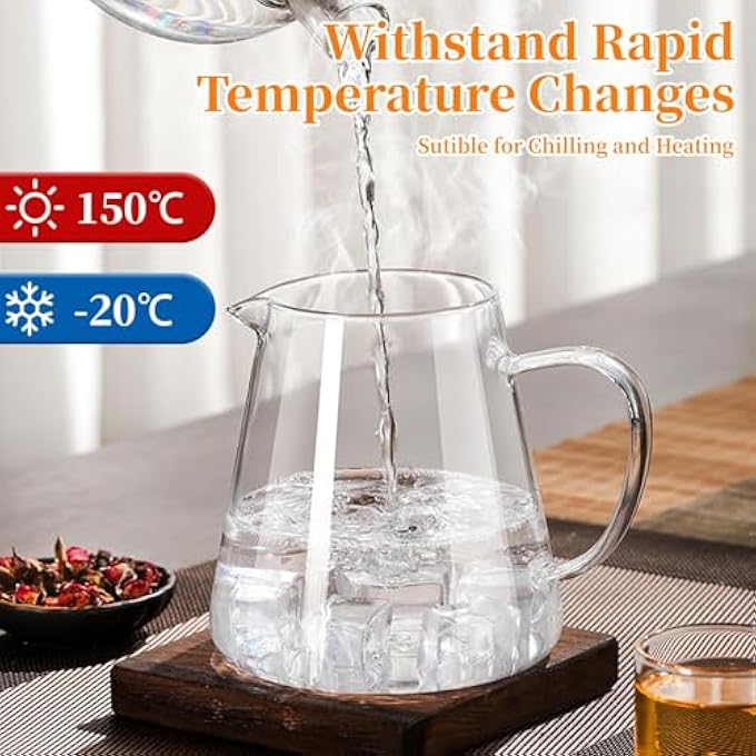 ريحني إبريق شاي زجاجي مع مصفاة من الفولاذ المقاوم للصدأ، غلاية شاي من البورسليكات، صانع شاي شفاف لأوراق الشاي السائبة 550 مل - Image 5