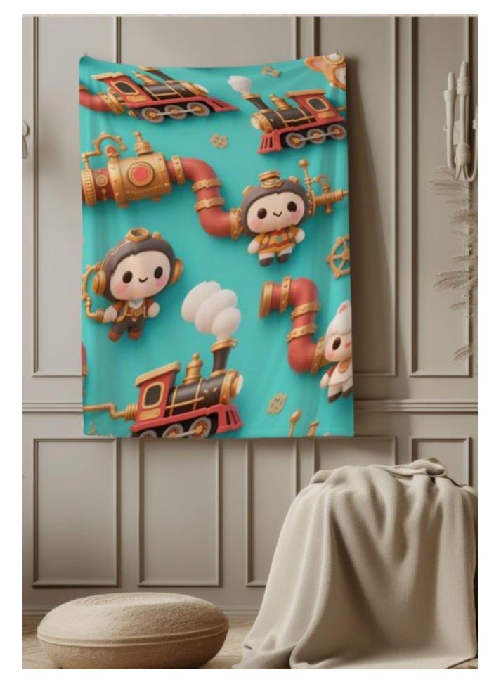 عام بطانية رقيقة من الفانيلا (دافئة ومريحة، ومناسبة للنوم، واستخدام الألعاب، وإزالة الغبار والرمل) 150 سم * 200 سم - 1030 - Image 1