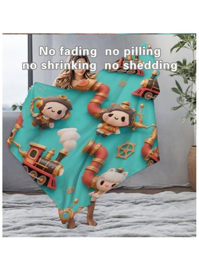 عام بطانية رقيقة من الفانيلا (دافئة ومريحة، ومناسبة للنوم، واستخدام الألعاب، وإزالة الغبار والرمل) 150 سم * 200 سم - 1030 - Image 4