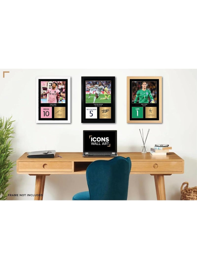 EMODA HOME TROVE Lionel Messi World Cup Signed A4 Photo – Printed Gift for Argentina Football Fans – Digitally Reproduced Signature – Unframed 8.3x11.7 Inch (21x29.7 cm) - Image 2