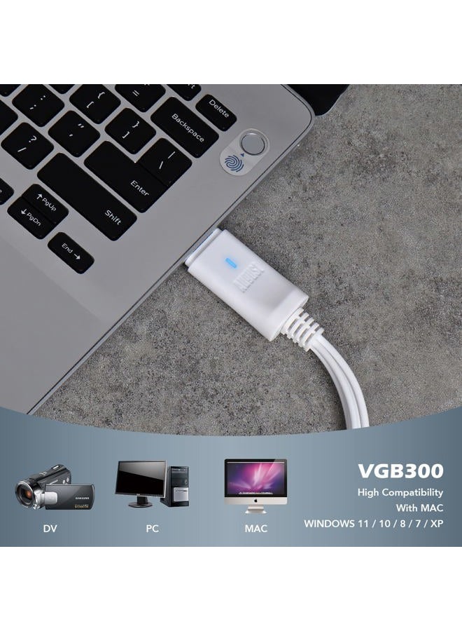 August Video Capture Card USB - VGB300 - Transfer VHS Hi8 8mm Tapes to PC or Mac Composite In or S-Video for Camcorders and Video Recorder VCR/Capture for Xbox 360 and PS3 Gameplay - Image 5