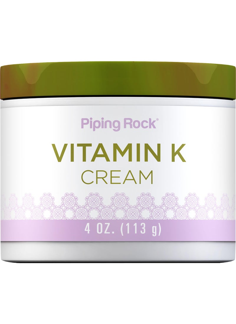 Piping Rock - Piping Rock Vitamin K Cream | 4 Ounce | for Bruising, Dark Circles, Spider Veins, Eyes, Skin and Face - Image 1