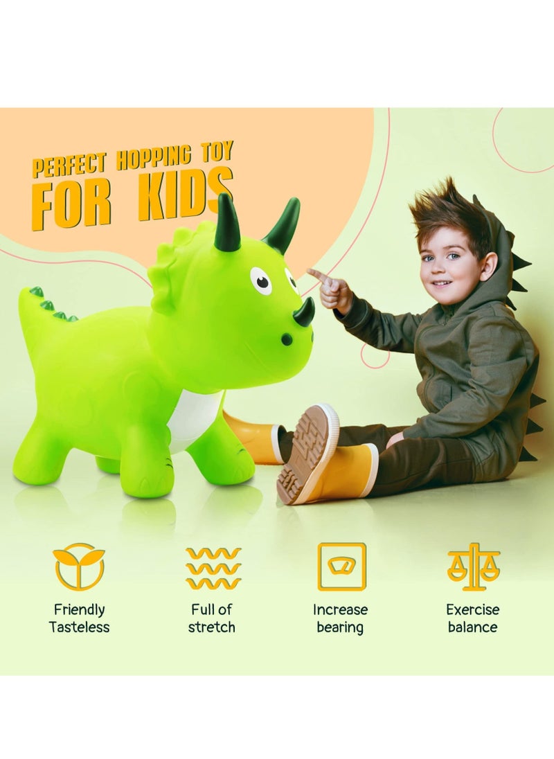 Y&D - Bouncy Horse for Toddler, Animal Hopper, Bouncing Dinosaur, Inflatable Toy,Inflatable Jumping Horse, Ride on Hopping Toy Kids with Pump - Image 1