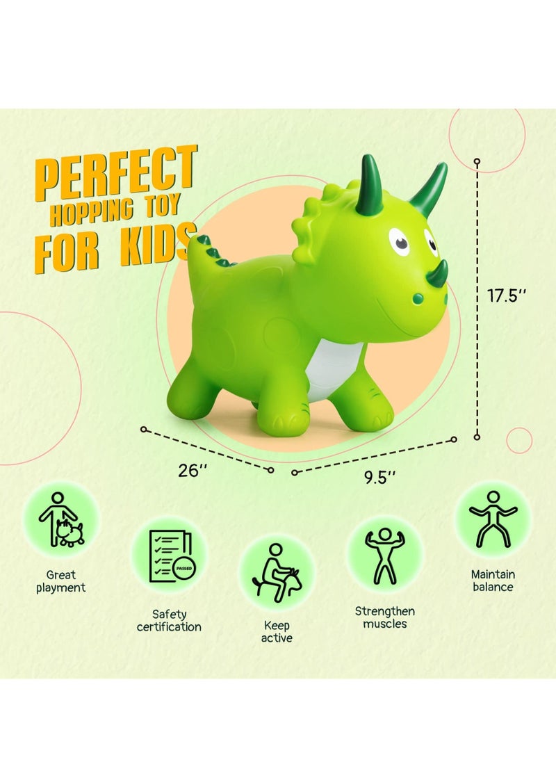 Y&D - Bouncy Horse for Toddler, Animal Hopper, Bouncing Dinosaur, Inflatable Toy,Inflatable Jumping Horse, Ride on Hopping Toy Kids with Pump - Image 1