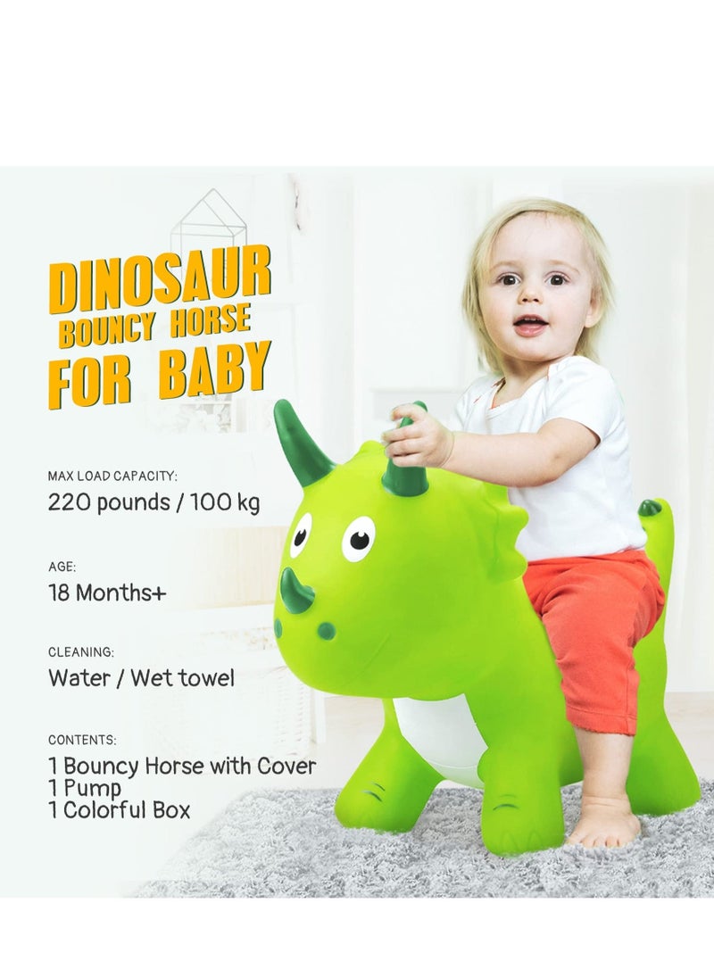 Y&D - Bouncy Horse for Toddler, Animal Hopper, Bouncing Dinosaur, Inflatable Toy,Inflatable Jumping Horse, Ride on Hopping Toy Kids with Pump - Image 1