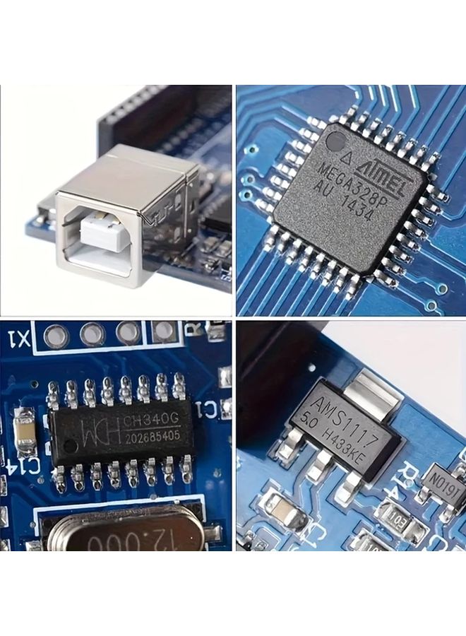 UNO R3 ATmega328P AU Development Board 2PCS CH340G Compatible with Arduino IDE USB Cable - Image 5
