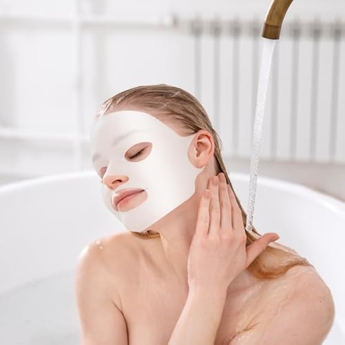 BOHUIZ 4 Pack Silicone Face Mask Cover, Reusable Anti-Wrinkle Face Mask Holder for Sheet Masks Moisturizing Facial Mask Cover Prevent Evaporation Beauty Face Tool Skincare Beauty Spa - Image 5