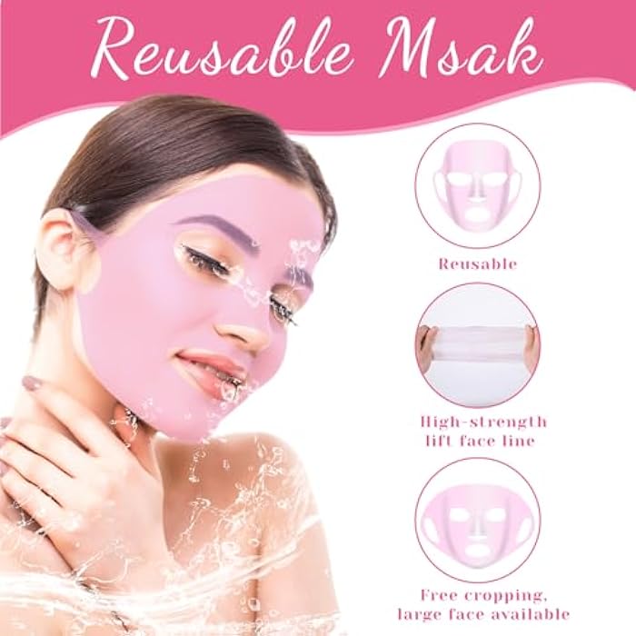BOHUIZ 4 Pack Silicone Face Mask Cover, Reusable Anti-Wrinkle Face Mask Holder for Sheet Masks Moisturizing Facial Mask Cover Prevent Evaporation Beauty Face Tool Skincare Beauty Spa - Image 3
