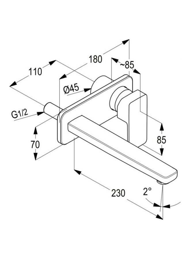 كلودي خلاط حوض ذهبى . RAK-14124 - Image 2