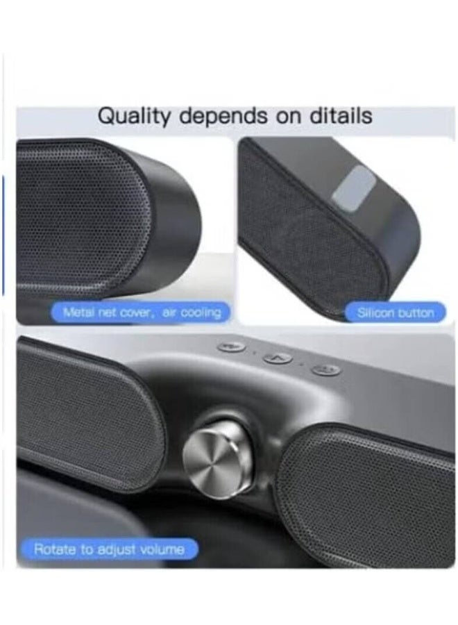 Yesido YSW05 Stereo Bass Bluetooth Speaker, 5W Dual Full Frequency Speakers, 4D Stereo Sound Effect, 5.0 Bluetooth, Anti-Magnetic, Up to 10m Wireless Distance, 2400mAh Battery, Black - Image 3