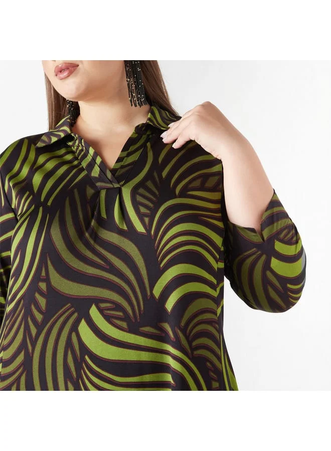 Ulla Popken Abstract Print Dress