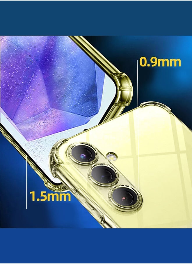 CATANES (for Samsung Galaxy A55 5G) 3 Pack Clear Case and 2 Screen Protectors Ultra Slim Thin Flexible Scratch Resistant Transparent TPU Shockproof Case  - Image 4