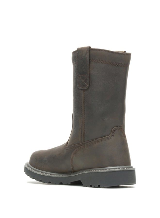 WOLVERINE mens Floorhand Waterproof 10" Soft Toe Work Boot, Dark Brown, 9.5 US - Image 4