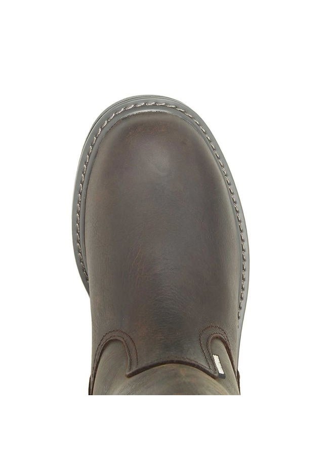 WOLVERINE mens Floorhand Waterproof 10" Soft Toe Work Boot, Dark Brown, 9.5 US - Image 2