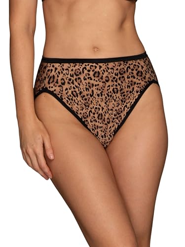 Vanity Fair Women's Illumination Hi Cut Panty 13108, Toffee Leopard Print, Large/7 - Image 1
