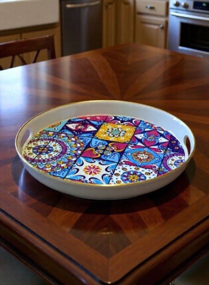 صينية شاي وعصير دائريه  من البلاستيك - Image 2