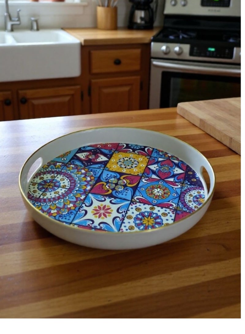 صينية شاي وعصير دائريه  من البلاستيك - Image 1