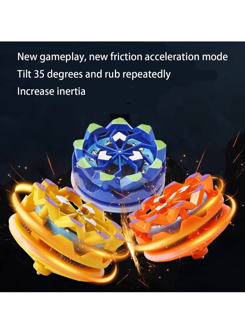 Black Handheld Glowing Fireworks Fingertip Collision Gyroscope, Can Relieve Stress And Anxiety, No Resistance Metal Finger Gyroscope, Can Eliminate Boredom For Children And Adults, (Desktop Friction Can Rotate)