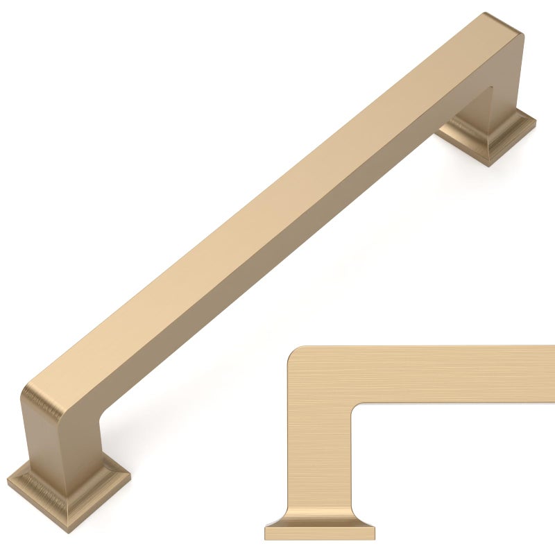 Amerdeco 10 Pack Champagne Bronze Cabinet Pulls 5 Inch(128MM) Hole Centers Kitchen Cabinet Handles Cabinet Hardware Kitchen Handles for Cabinets Cupboard Handles Drawer Pulls ZH0019 - Image 1