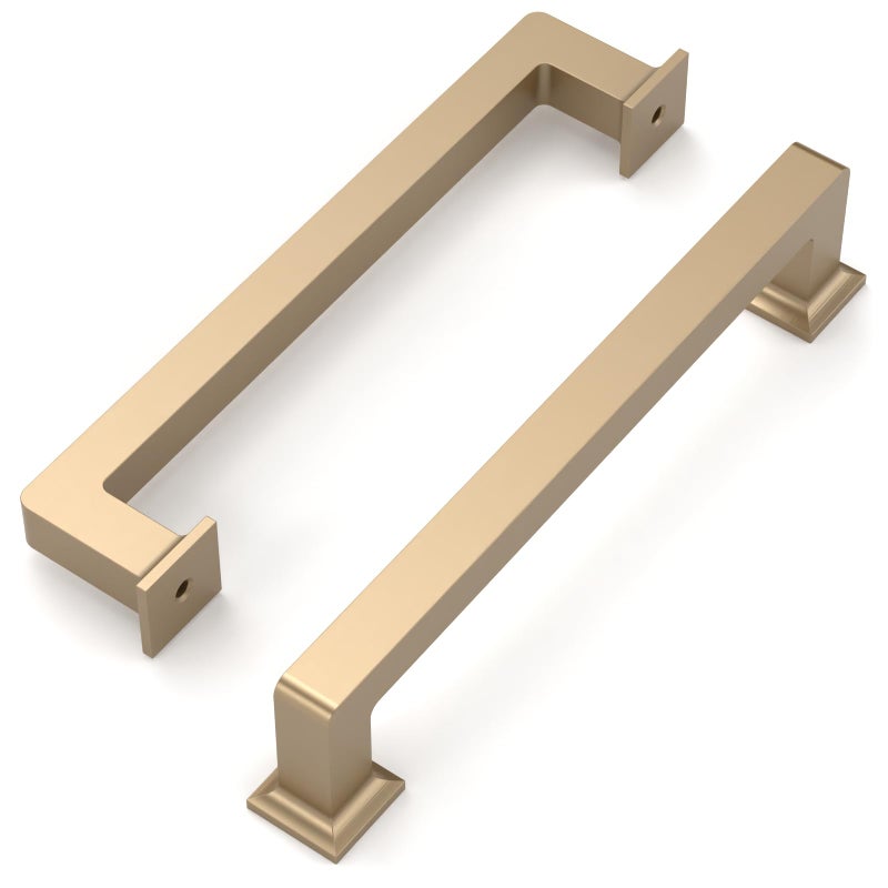 Amerdeco 10 Pack Champagne Bronze Cabinet Pulls 5 Inch(128MM) Hole Centers Kitchen Cabinet Handles Cabinet Hardware Kitchen Handles for Cabinets Cupboard Handles Drawer Pulls ZH0019 - Image 2