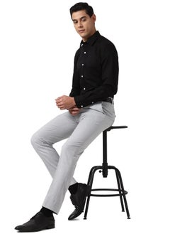 Peter England Peter England Men's Solid Regular Fit Shirt (PESFONUBV35902_Black 44)  - Image 5
