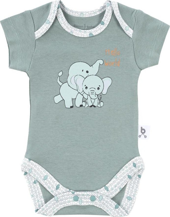 Gezenbebe Hero Short Sleeve Bodysuit Elephant for Babies - Image 1