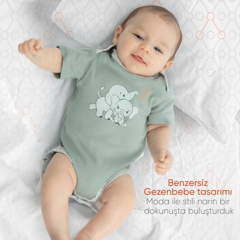 Gezenbebe Hero Short Sleeve Bodysuit Elephant for Babies - Image 5