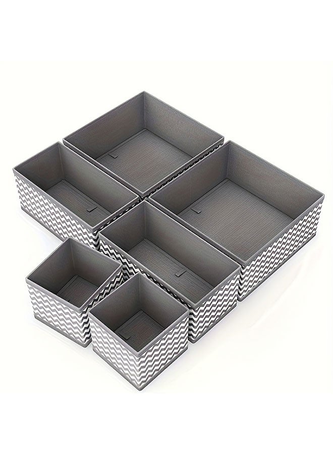 WINEENEE 6-Piece Premium Foldable Wardrobe System - Multi-Layer Drawer Divider & Modular Storage Cubes for Clothes/Socks/Ties - Space-Smart Cabinet Organizer  - Image 1